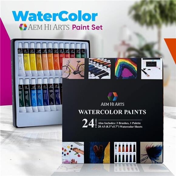 Watercolor Paint Set - Washable Water Colors | Beginners, 7 - 99 | New & Sealed - Picture 5 of 7